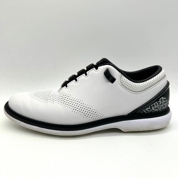 Jordan Other - Jordan ADG 4 Golf Shoes Mens 7 White Black Leather Elephant Print DM0103-110